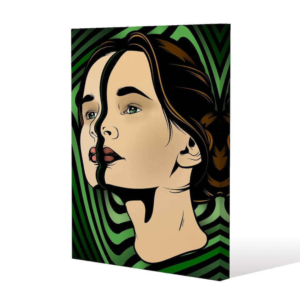 portrait of woman (Canvas Print) / 46 x 31 x 4cm | Multi