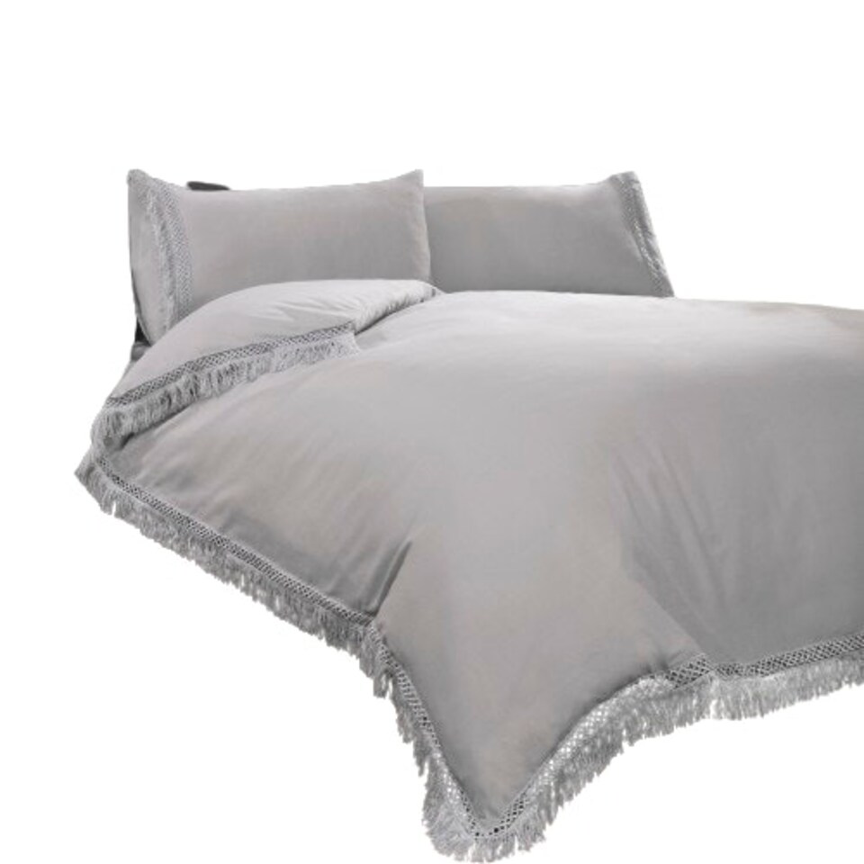 image 1 of Tia Trellis Polycotton Reversible Duvet Cover Set with Pillowcase Pink | Super King