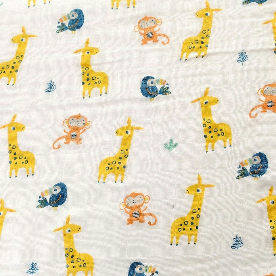 image 1 of Ziggle Muslin Square 3 Pack - Savanna Animals