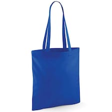 Westford Mill Long Handle Tote Bag - Bright Royal Blue - One Size Blue