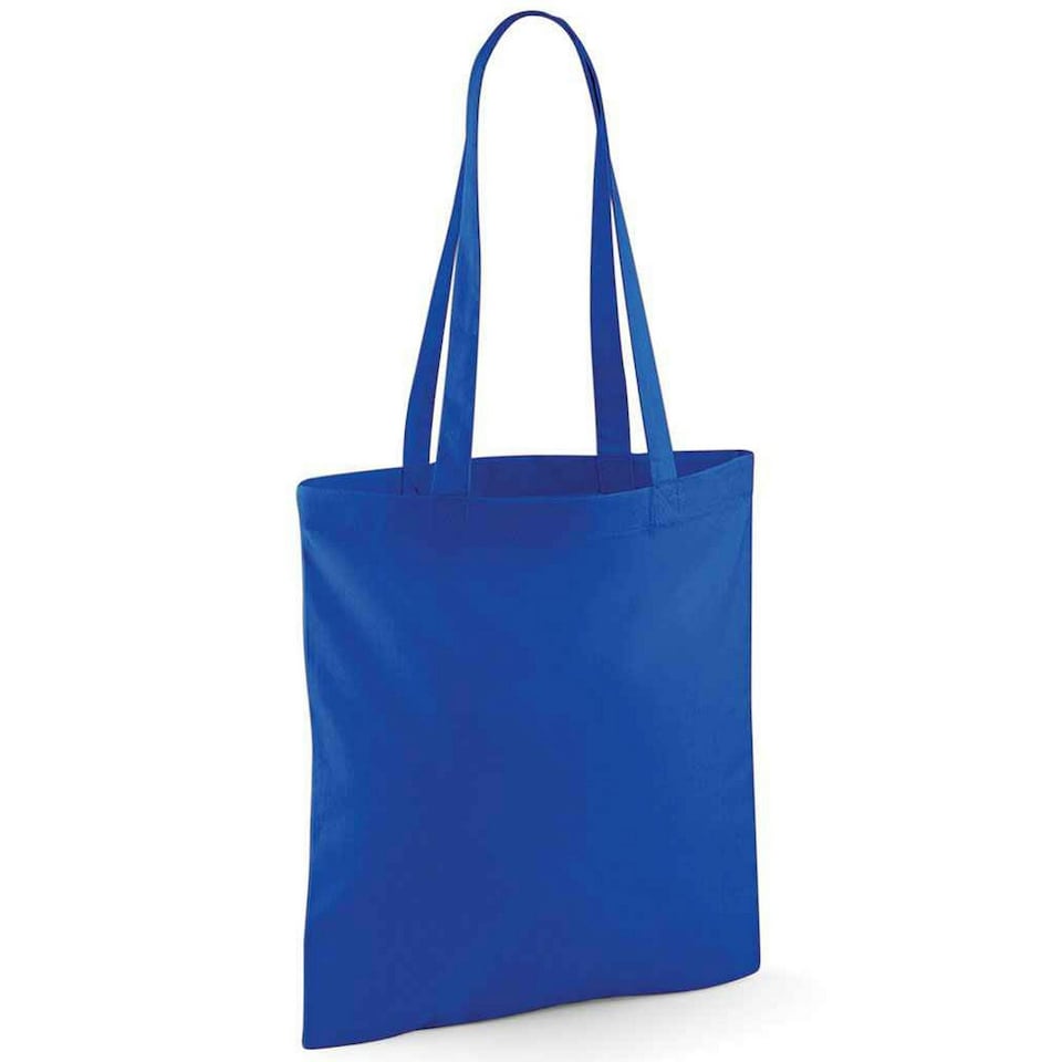 Westford Mill Long Handle Tote Bag - Bright Royal Blue - One Size Blue