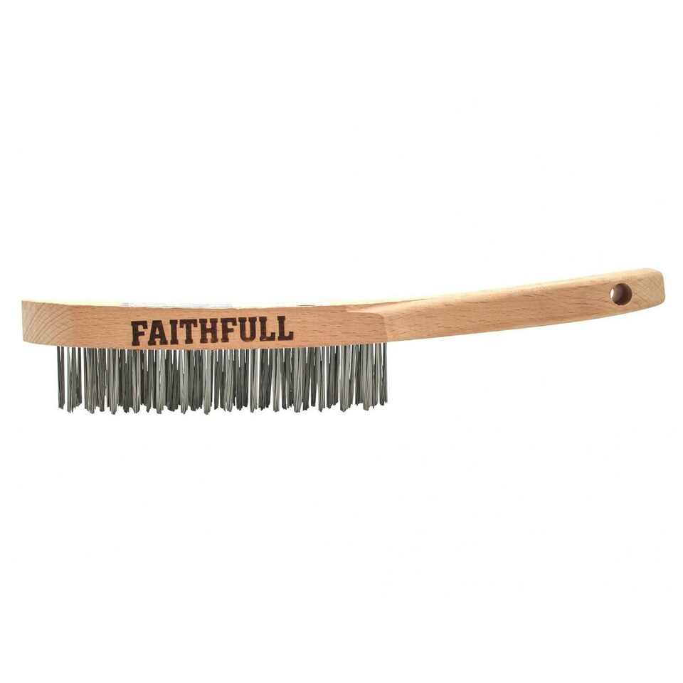 Faithfull Heavy-duty Stainless Steel Scratch Brush - Multi Colour - 4 Row (UTTK9856) Multi