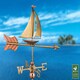 image 2 of Cottage Yacht Copper Weathervane - H66 x W56 x L28 cm