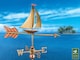 image 2 of Cottage Yacht Copper Weathervane - H66 x W56 x L28 cm