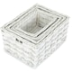 image 1 of Set of 4 Unlined White Scandi Storage Basket | White | White | Not provided