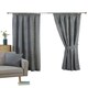 image 4 of Aztec Pencil Pleat Curtain Pair - Blue - 168cm x 137cm