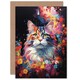 image 1 of Norwegian Forest Lover Pet Portrait Blank Art Card