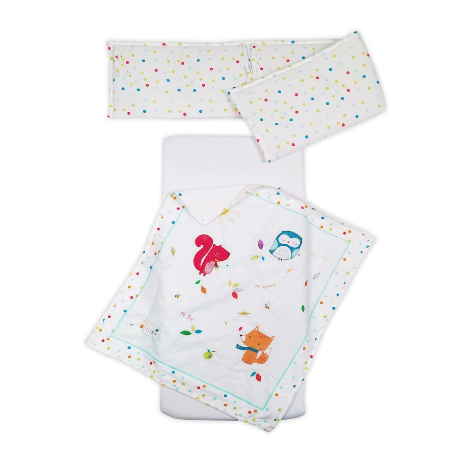 image 1 of Silver Cloud Sleepy Forest Friends Crib Set N/A