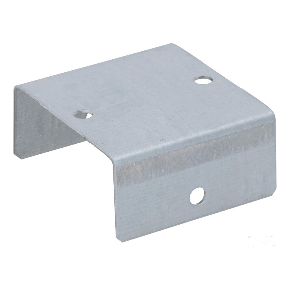 image 1 of Fence Panel Clip 50mm Galvanised Steel Bracket Holder Trellis Post Support 16PK