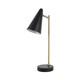 image 1 of First Choice Lighting Task Matt Black and Antique Brass Task Table Lamp Black | Bronze