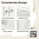 image 2 of COSTWAY Bathroom Floor Cabinet Storage Organizer White White