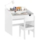 image 1 of AIYAPLAY Children Study Table and Chair w Storage, Pull-Out Drawer | Grey
