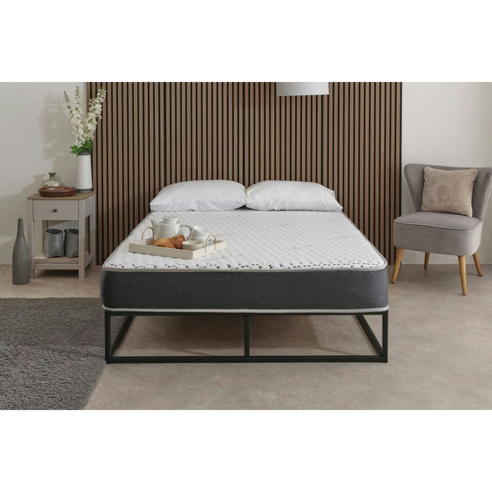 image 1 of Superior Cashmere All Foam Mattress - Plush Memory Foam Comfort | Grey | King