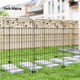 image 9 of Outsunny Decorative Garden Fencing 4PCs 43in x 11.5ft Metal Border Edging