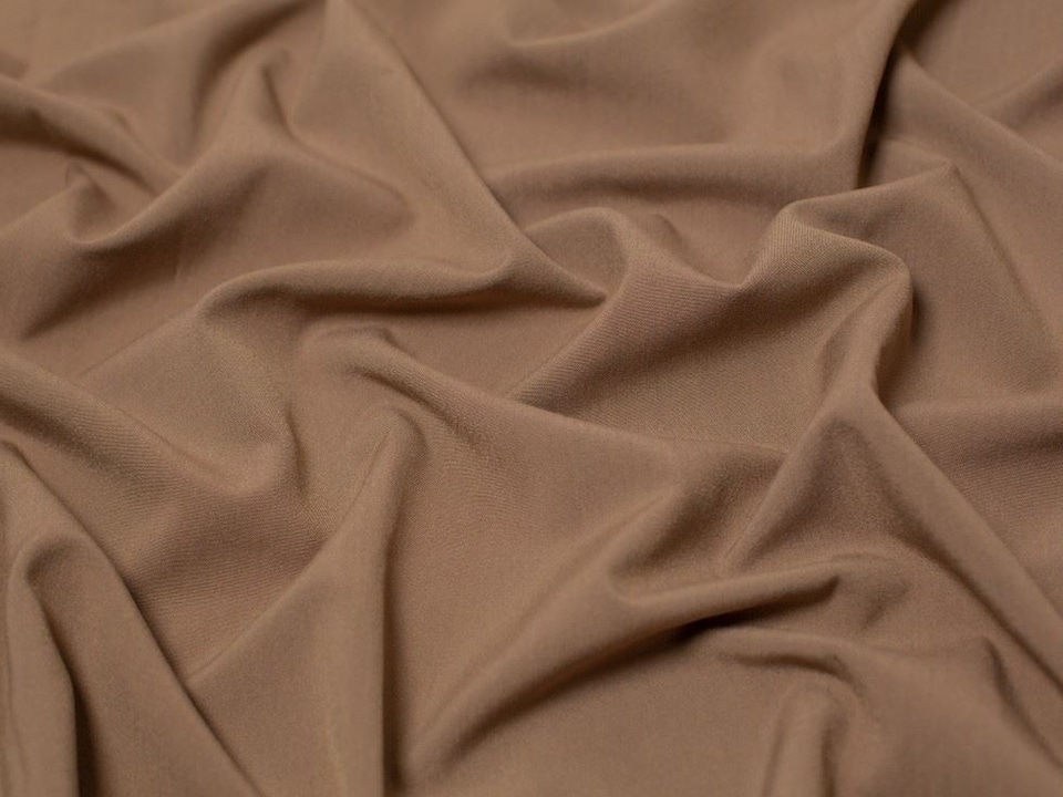 Minerva Core Range Brown Poly Viscose Stretch Woven Suiting Fabric for Dressmaking, 143cm / 56" Wide - per metre