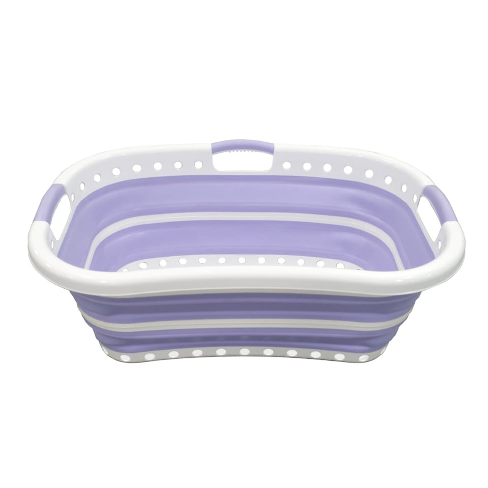 image 1 of Spring & Spruce Hip Hugging Collapsible Laundry Basket