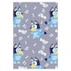 image 1 of Bluey Childrens/Kids Fleece Music Notes Supersoft Blanket | Grey | Grey/Blue/White | 100cm x 150cm | 1