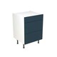 image 1 of 3 Drawer Base Unit 600mm w/ Slab Cabinet Door - Ultra Matt Indigo Blue Blue | Ultra Matt Indigo Blue