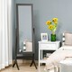 image 2 of HOMCOM Freestanding Dressing Mirror 148x47cm Adjustable Angle Dark Brown Frame