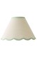 image 1 of ValueLights Florie Natural Small Taper Lamp Shade Scallop Green Trim | Green