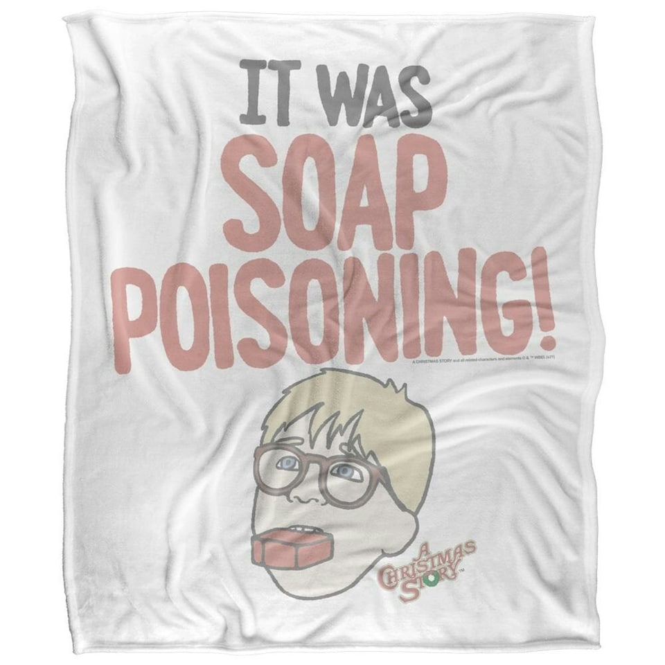 image 1 of A Christmas Story Soap Poisoning Blanket - Multicoloured - One Size