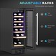 image 5 of HOMCOM Freestanding / Built-in Wine Cooler Fridge, 19 Bottle, Black | Black