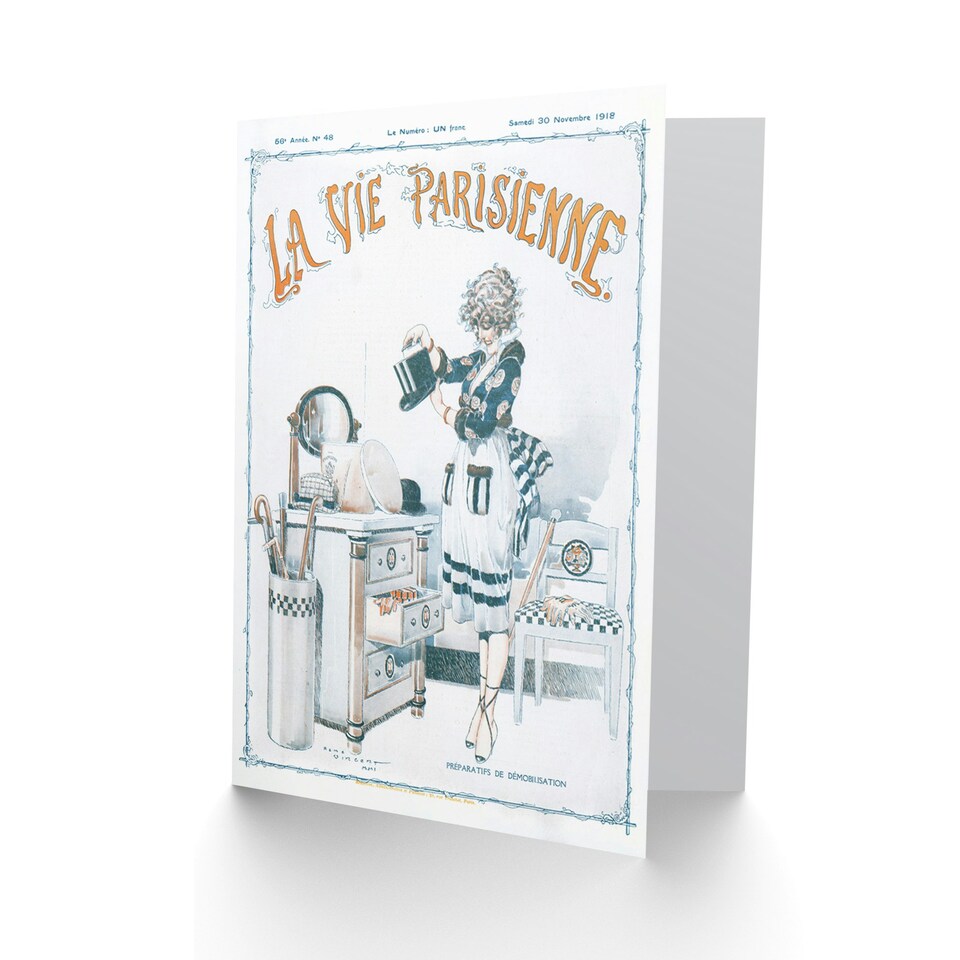 image 1 of La Vie Parisienne Preparing End World War France Paris Card