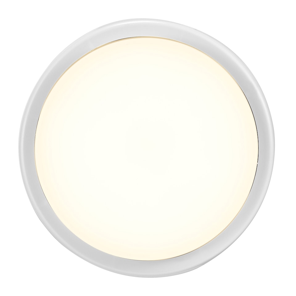 image 1 of Nordlux Cuba Outdoor Wall Light White Plastic Sensor Intergrated LED Ceiling or Wall Mounting - Mains Powered, IP54