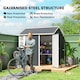 image 3 of Outsunny 7 x 6 ft Metal Garden Shed Outdoor Storage Shed w/ Door, Dark Grey 