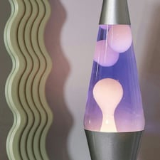ValueLights Razzo Lava lamp Clear Silver Illuminated Decoration and Integrated LED 1W Bulb