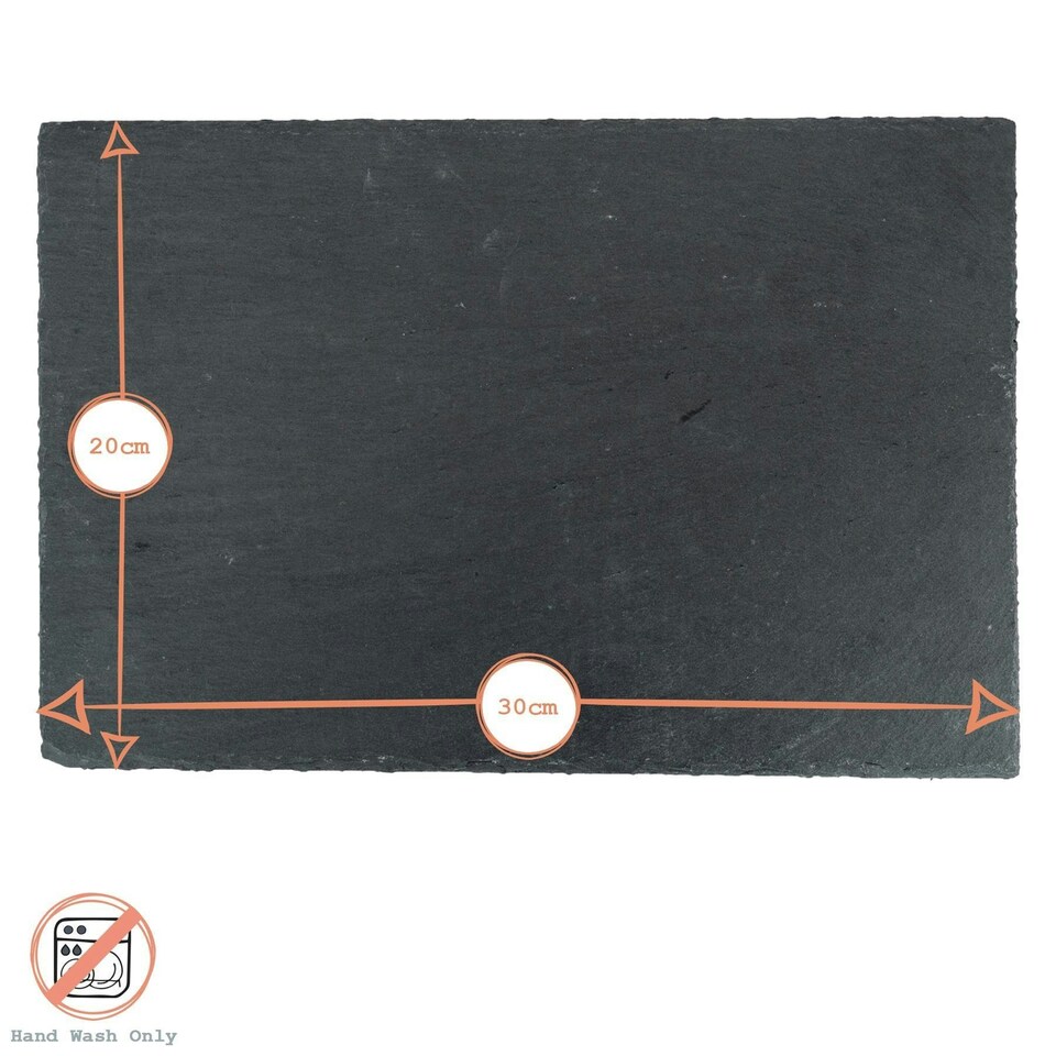 image 1 of Argon Tableware Rectangle Slate Placemats - 30 x 20cm - Pack of 4