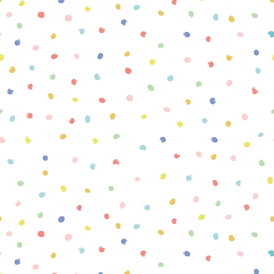 image 1 of Spots and Dots Wallpaper in Multicoloured | Multi | Multicoloured