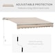 image 3 of Outsunny 4x2.5m Manual Awning Window Door Sun Weather Shade w/ Handle Beige | Cream | 1