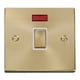 image 1 of SE HOME Satin Brushed Brass 1 Gang 20A Ingot DP Switch With Neon | Gold | Satin Brass