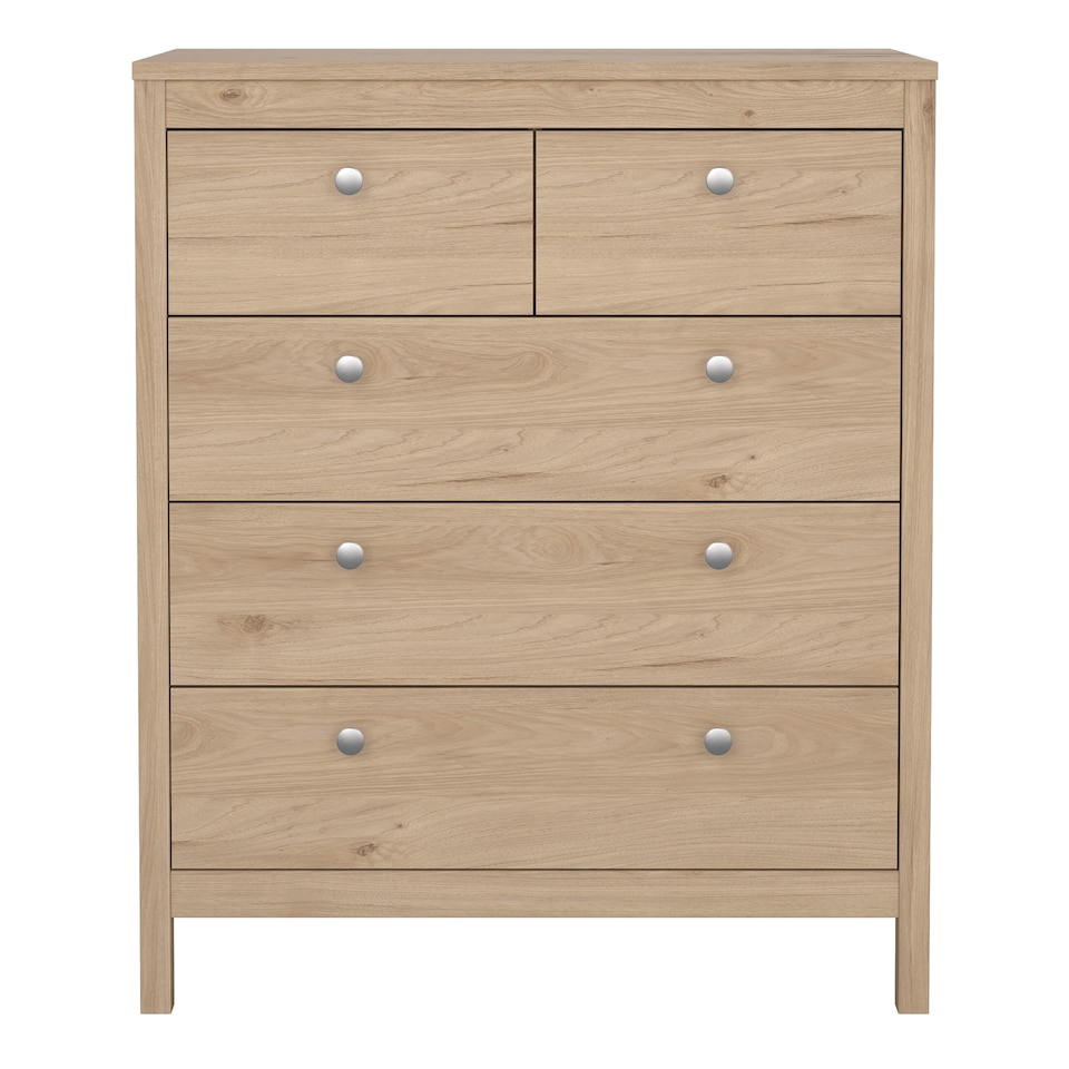 image 1 of Madrid Chest 3+2 Drawers in Jackson Hickory Oak