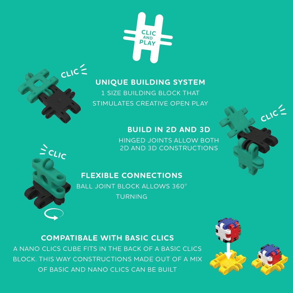 image 1 of Nano Clics Creative Builder 5 in 1 -125 Pieces
