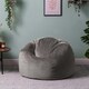 image 1 of Kingston Classic Velvet Bean Bag Chair Charcoal Grey Bean Bags | Grey | Charcoal Grey | 1