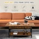 image 7 of COSTWAY 2-Tier Industrial Coffee Table with Storage Shelf | Brown