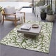 image 8 of Homescapes Outdoor Rug Luxury Waterproof Reversible Recycled, For Garden, Zena Tropical | Green | Green and White