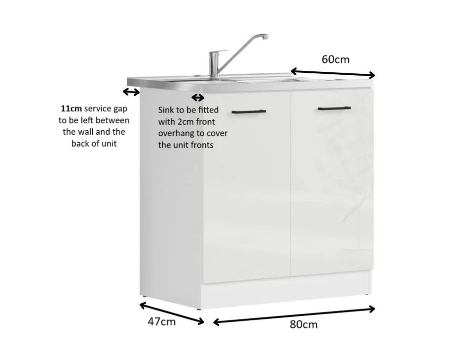 image 1 of Kitchen Sink Single Bowl Sit On with Drainer Stainless Steel 800 x 600 mm Prima