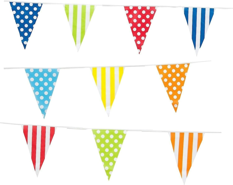 image 1 of Multi Mix Party and Easter Bunting 10m with 20 Pennants