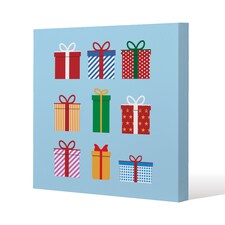 Gift boxes (canvas) / 77 x 77 x 4cm | Multi