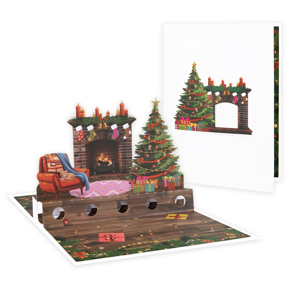 image 1 of Fireside Cheer 3D Pop Up Christmas Money Gift Card