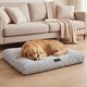 image 10 of SKYLOS Dog Bed Plush Soft Rose Velvet Non-Slip Pet Crate Keneel Mat | Grey | L | L