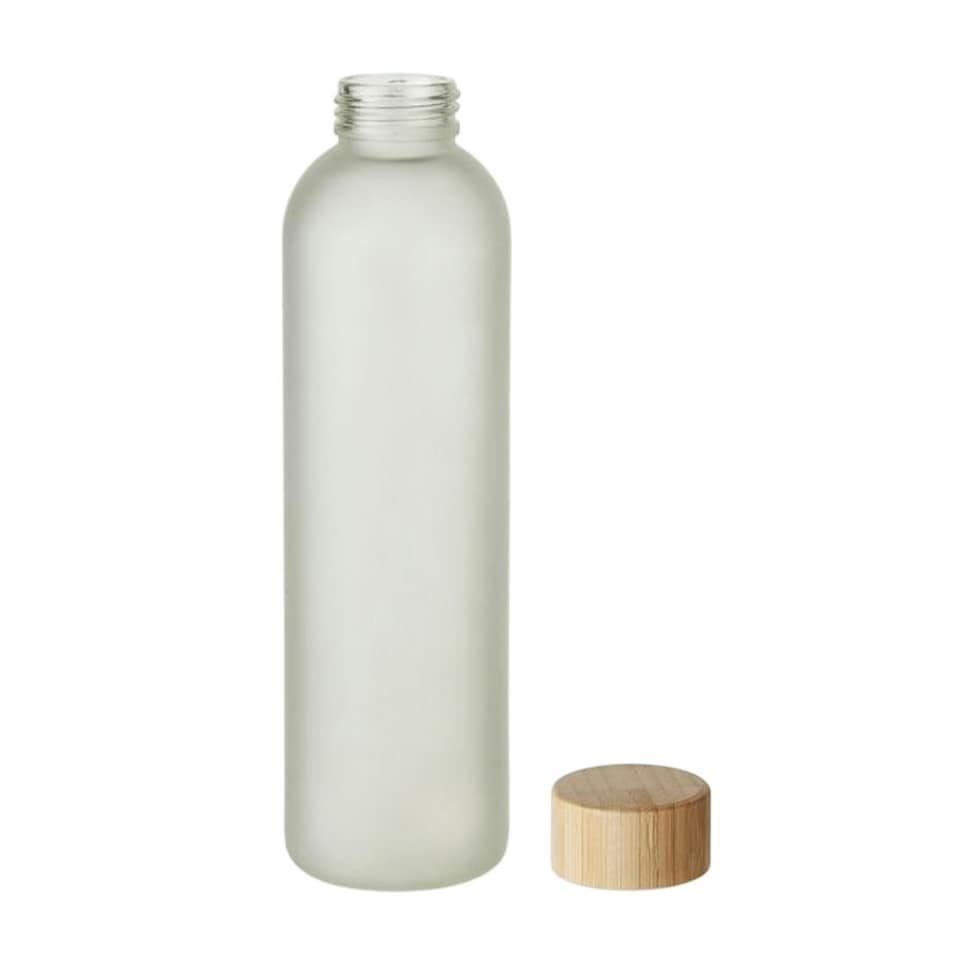 image 1 of MidOcean Lom Sublimated Bamboo 650ml Water Bottle - Transparent White - One Size Clear | One Size