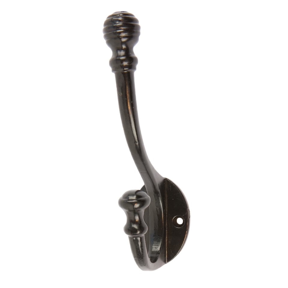 image 1 of Hammer & Tongs Ball End Hat & Coat Hook - W35mm x H135mm - Black