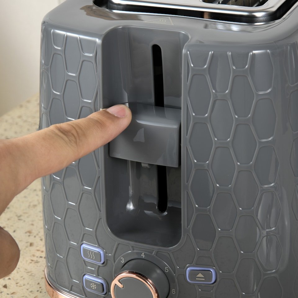 image 1 of HOMCOM Kettle and Toaster Set 1.7L Kettle & 2 Slice Toaster Set Grey