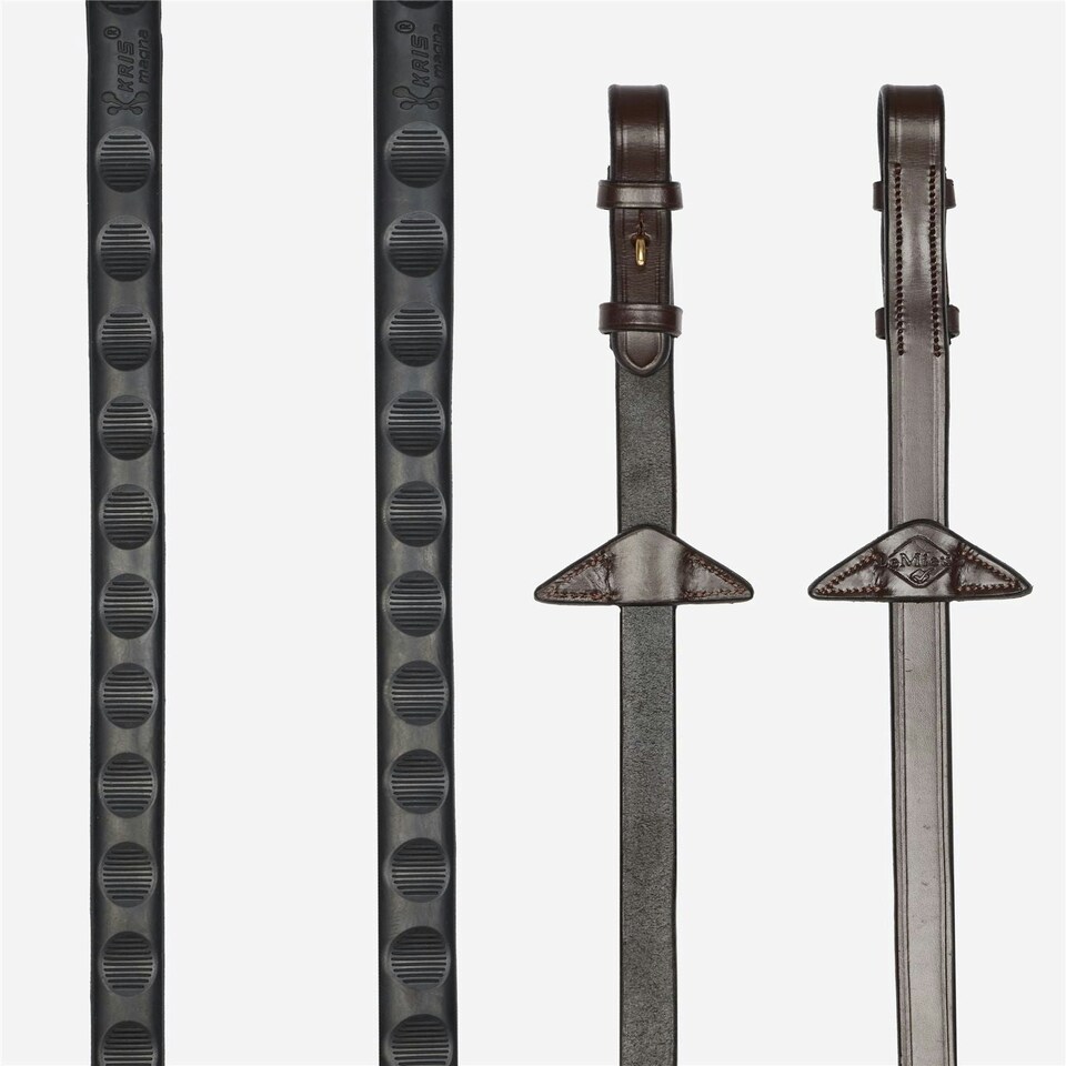 image 1 of LeMieux Magna Grip Rubber Reins Silver | Cob