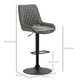 image 7 of HOMCOM Adjustable 360 Degree Swivel Bar Stools, Set of 2 Bar Chairs, Grey