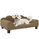 image 6 of Dog Sofa Bed, Cat Sofa with Backrest, Armrest, for Small Dogs, Grey Brown | One Size
